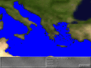 The map with terrain display