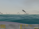 Another view on a convoy with smoke simulation
